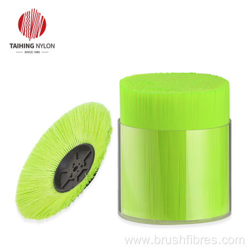 PBT crimped filament for airport runway sweeping brush